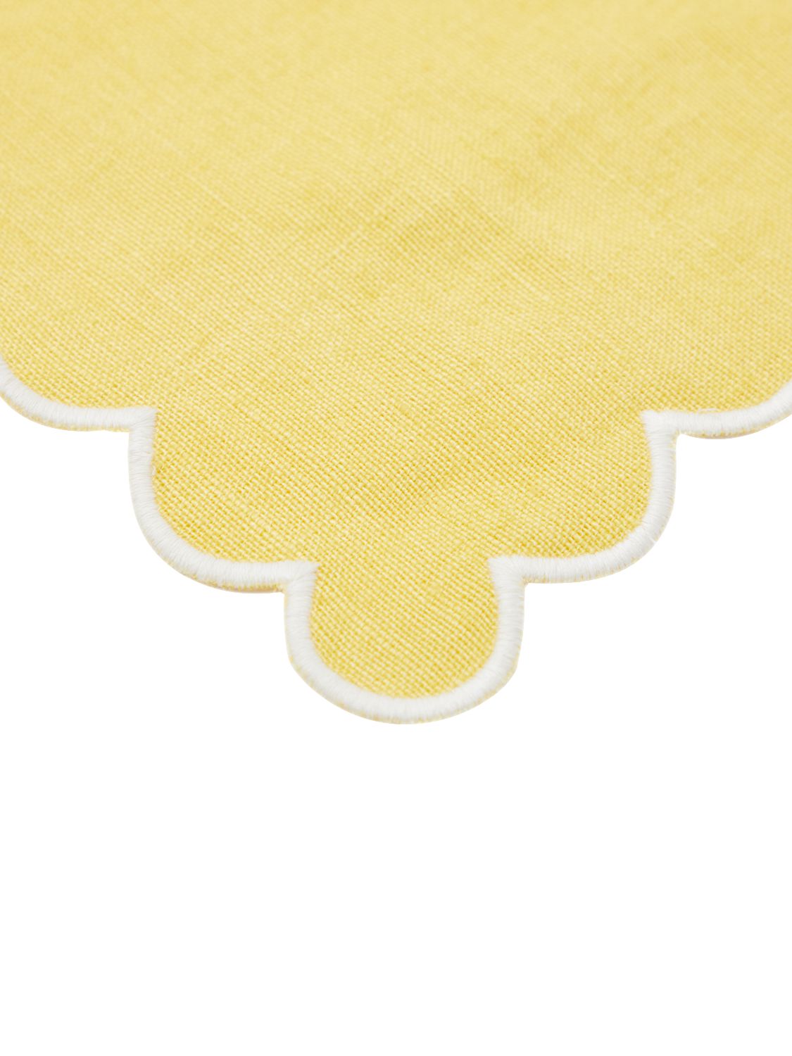 The Conran Shop Set Of 2 Scalloped Edge Placemats In Yellow