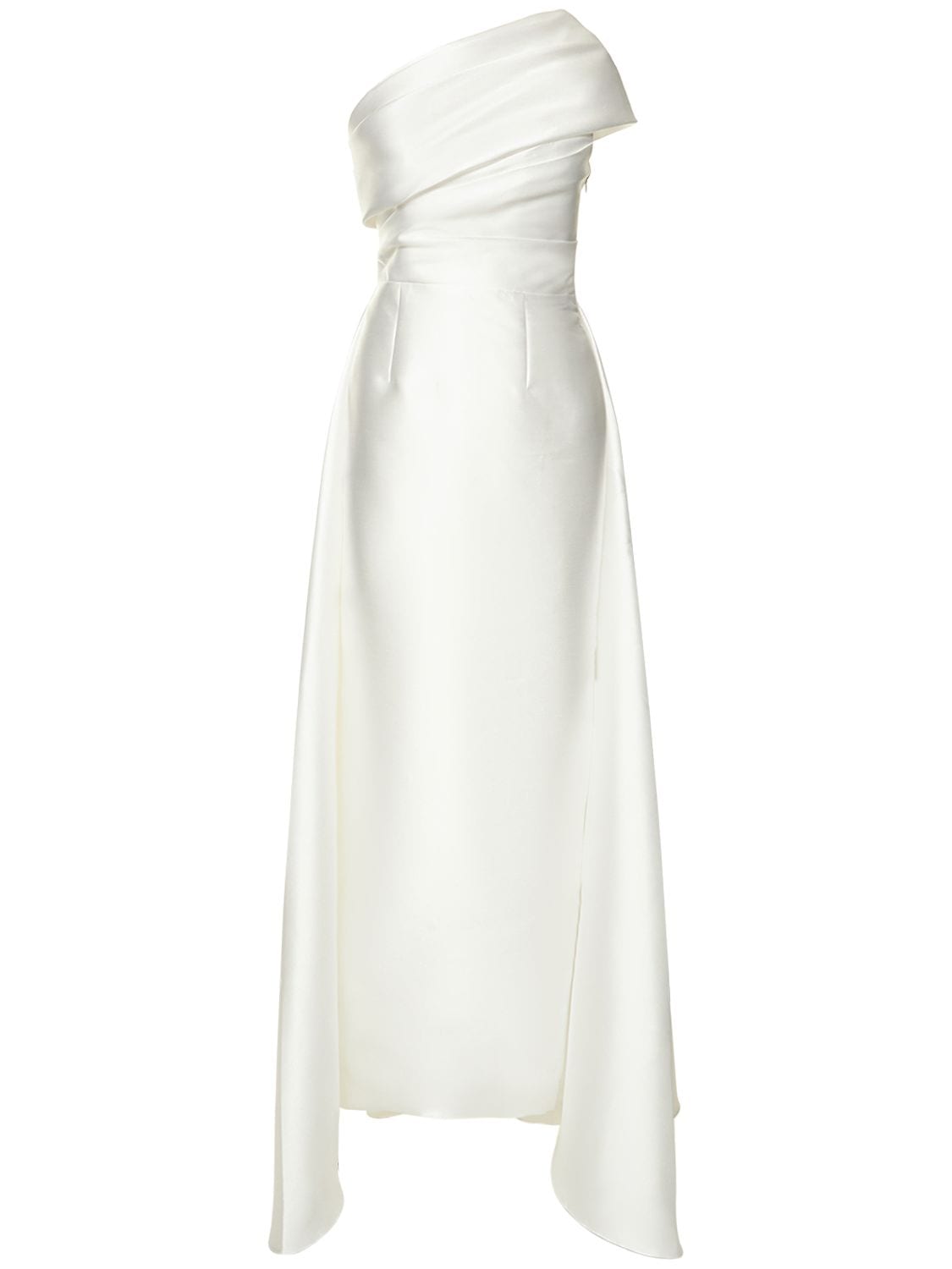 Alba One Shoulder Twill Maxi Dress