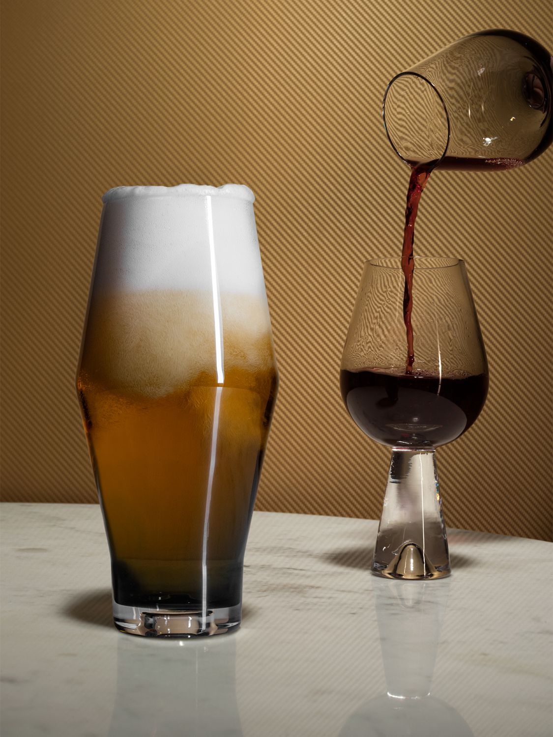 Shop Tom Dixon Set Of 2 Tank Wine Glasses In Black