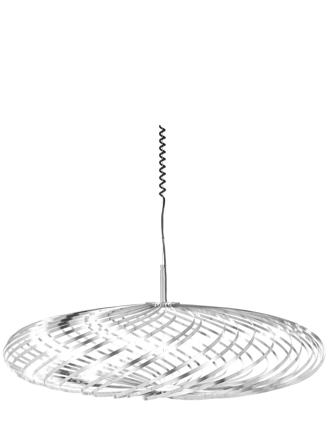 Tom Dixon Medium Spring Pendent Silver In Gray