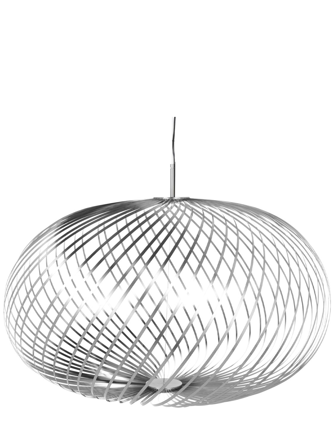 Tom Dixon Large Spring Pendent Silver In Gray