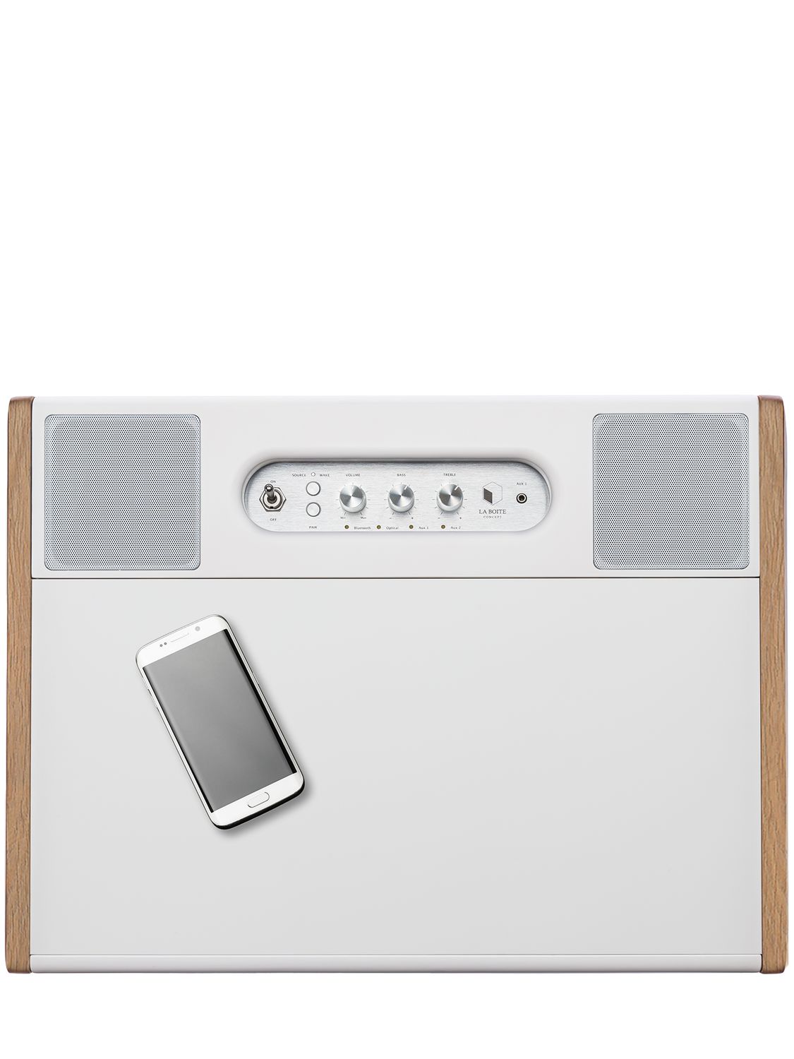 Shop La Boite Concept Cube Cs Oak Speaker In White