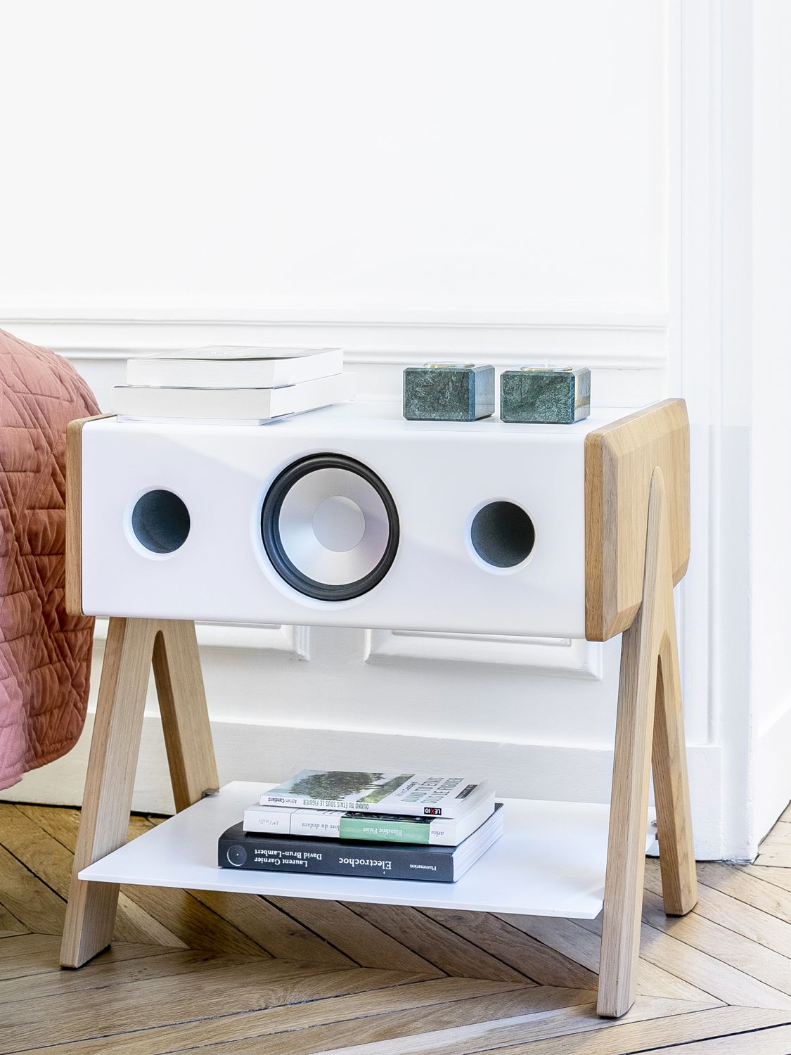 Shop La Boite Concept Cube Cs Oak Speaker In White