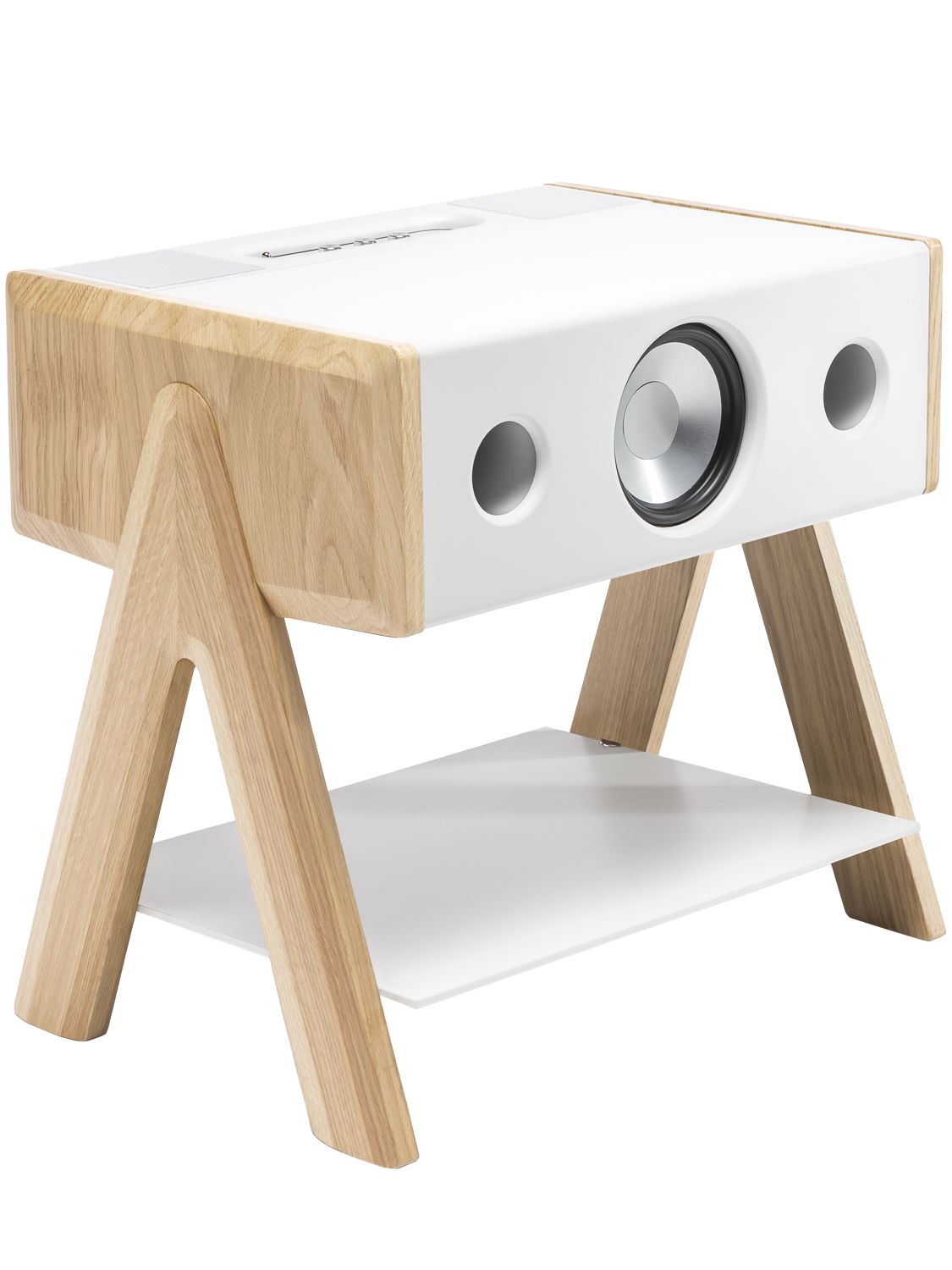 La Boite Concept Cube Cs Oak Speaker In White