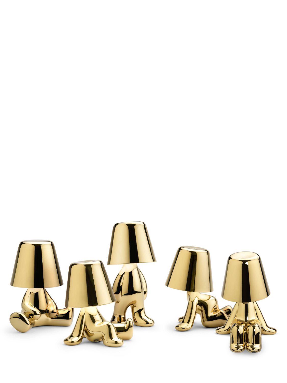 Qeeboo Golden Brothers - Bob Table Lamp In Gold
