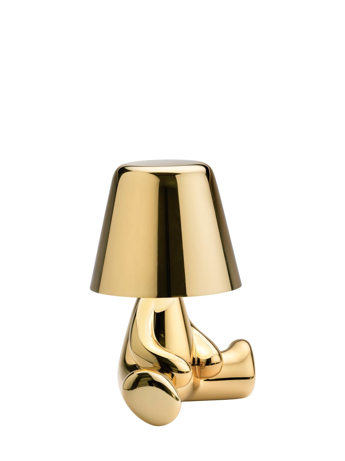 Qeeboo Golden Brothers Joe Table Lamp In Gold