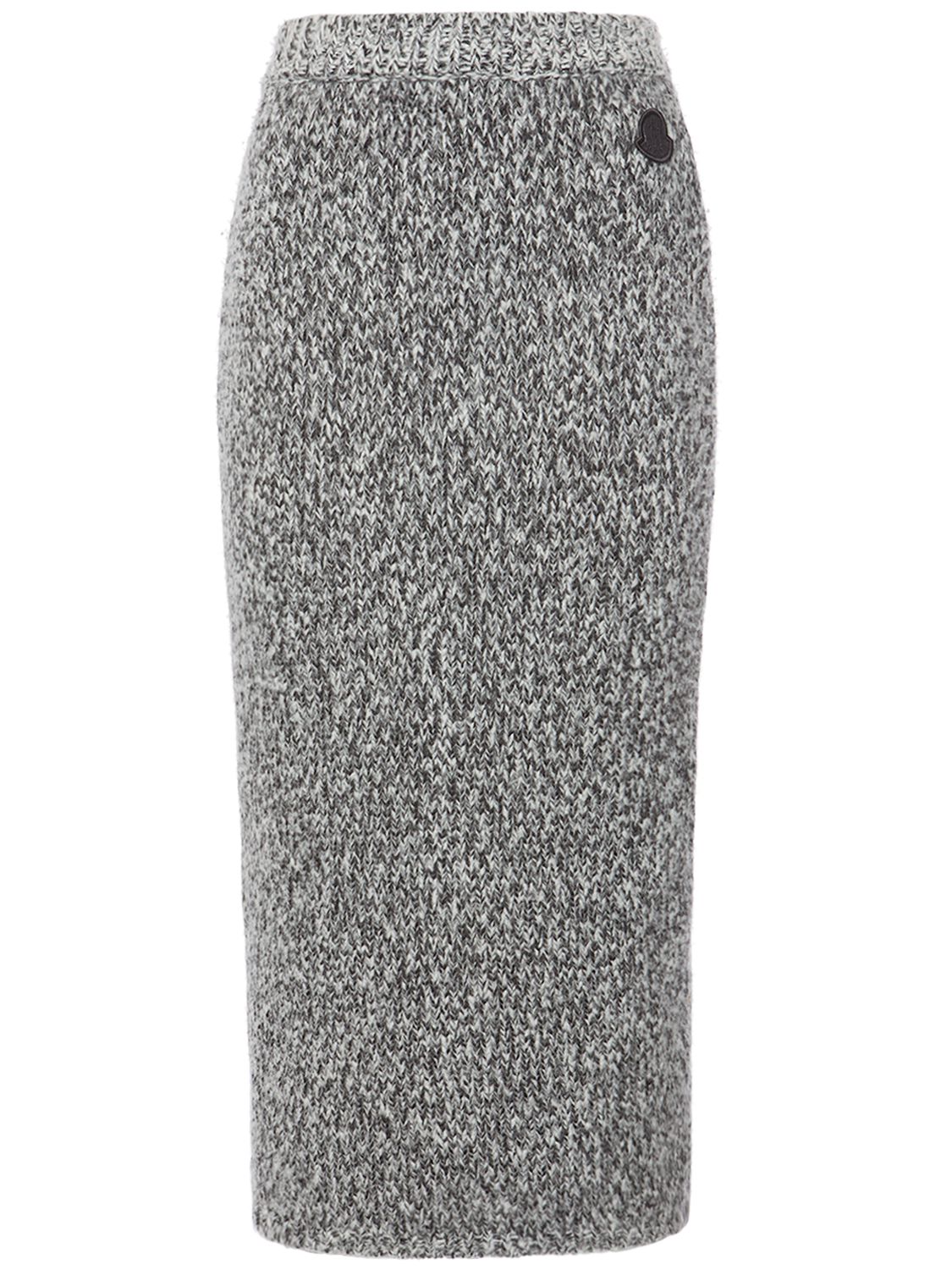 Tricot Wool Blend Knit Skirt