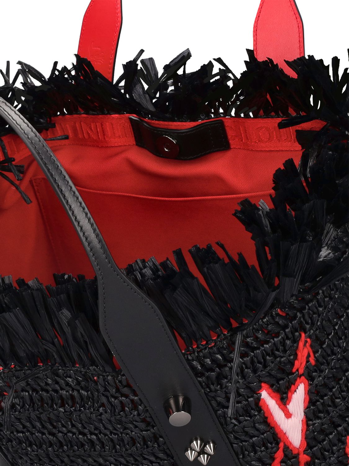 Christian Louboutin X Ross De Palma Frangibus Medium Shopping Bag In Black,multi