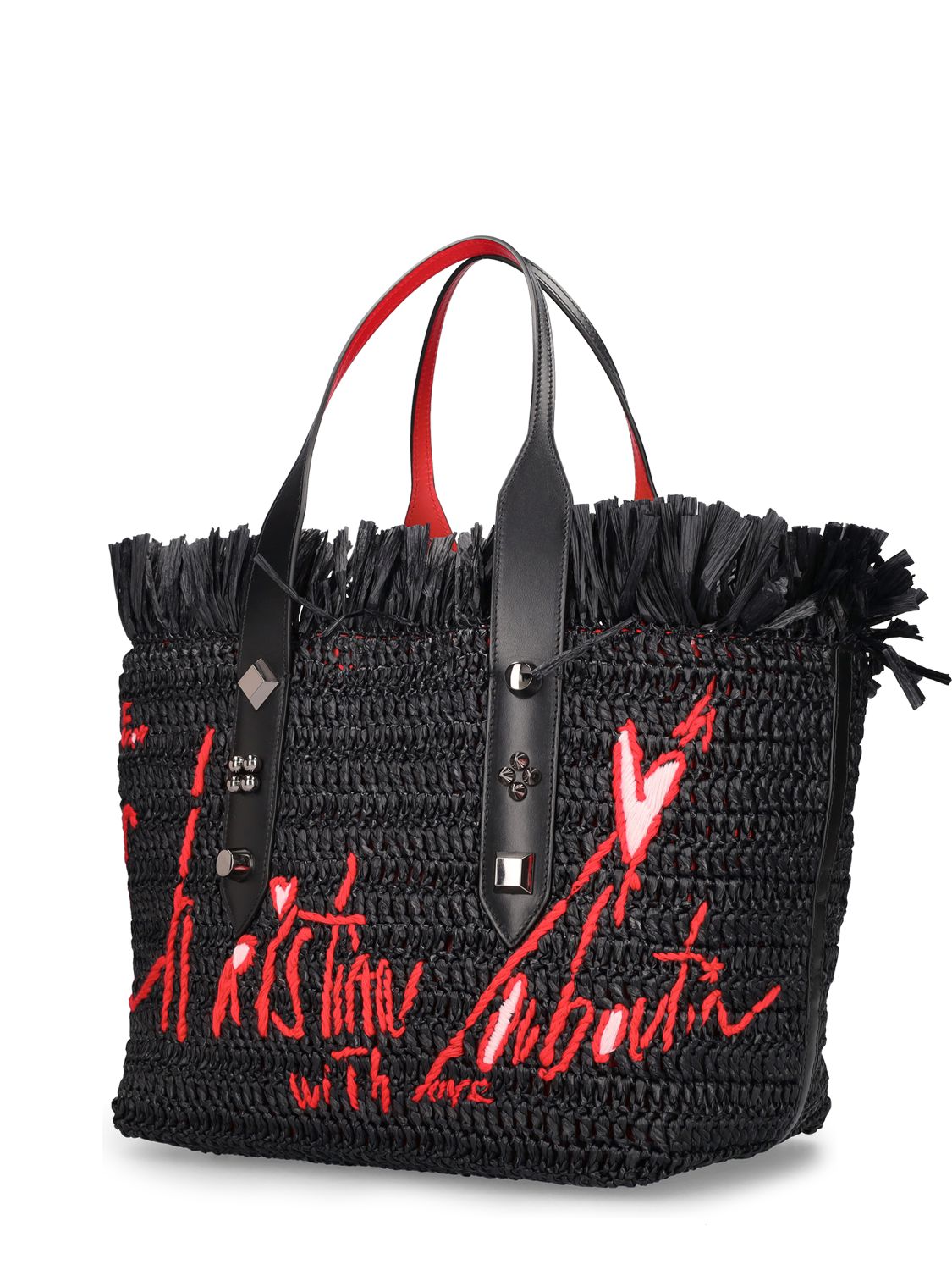 Christian Louboutin X Ross De Palma Frangibus Medium Shopping Bag In Black,multi