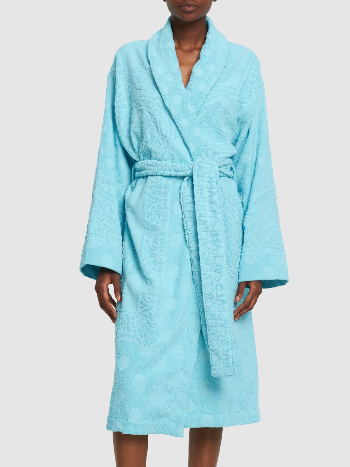 Versace On Repeat Long Bathrobe