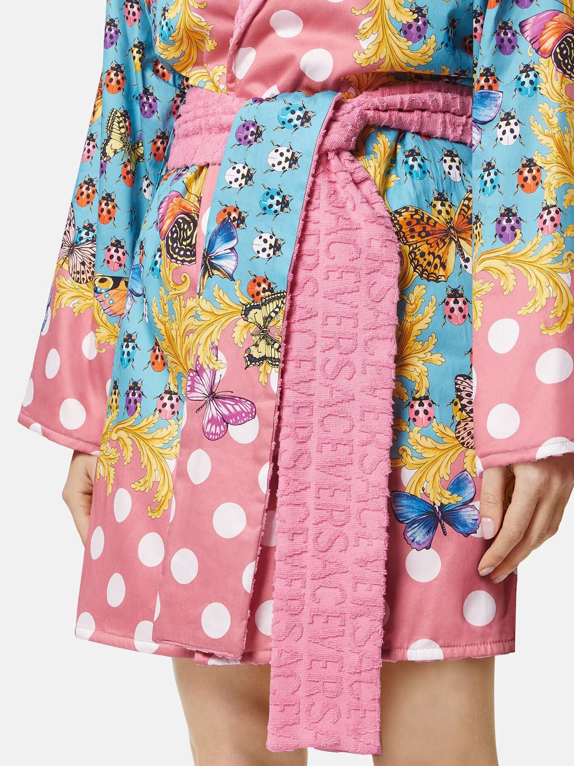 VERSACE LA VACANZA SHORT PRINTED BATH ROBE 