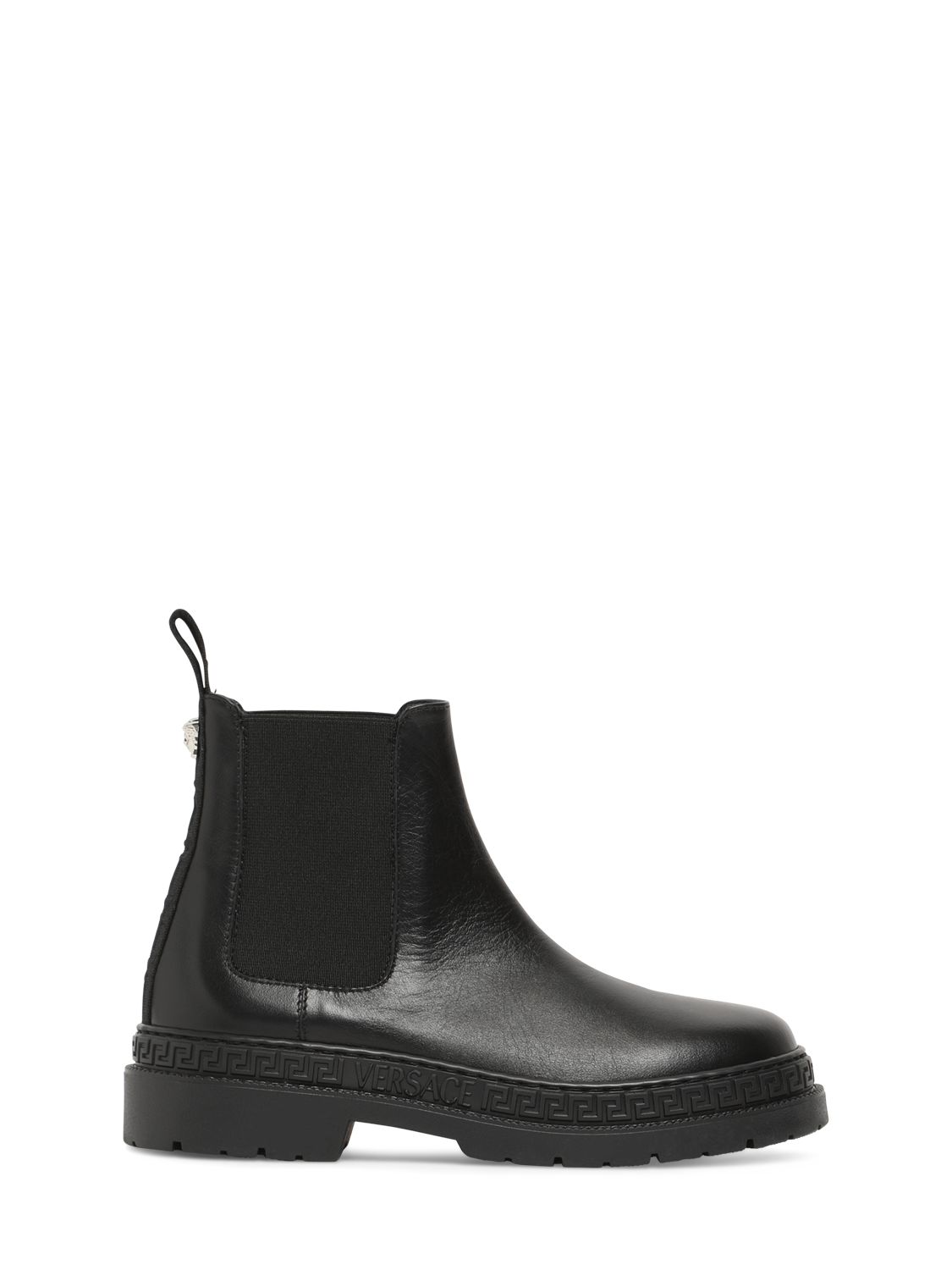 Leather Chelsea Boots W/medusa