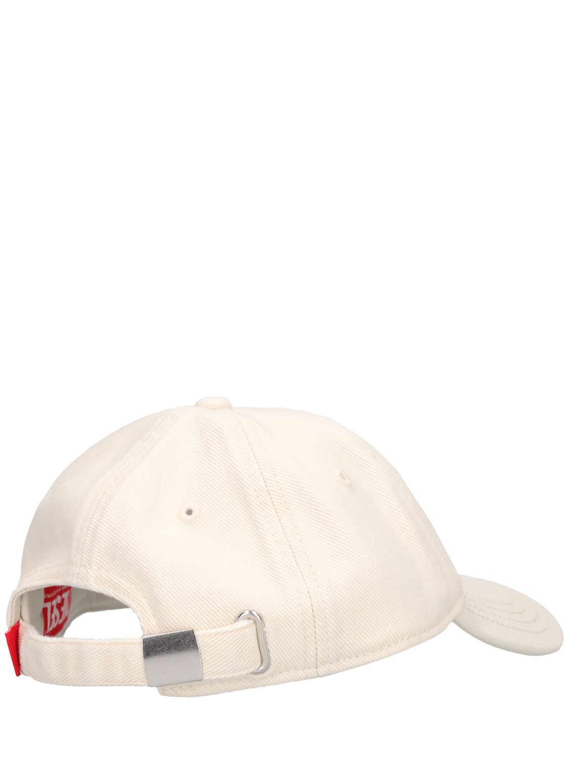 Shop Diesel Metal Oval-d Cotton Baseball Cap In White