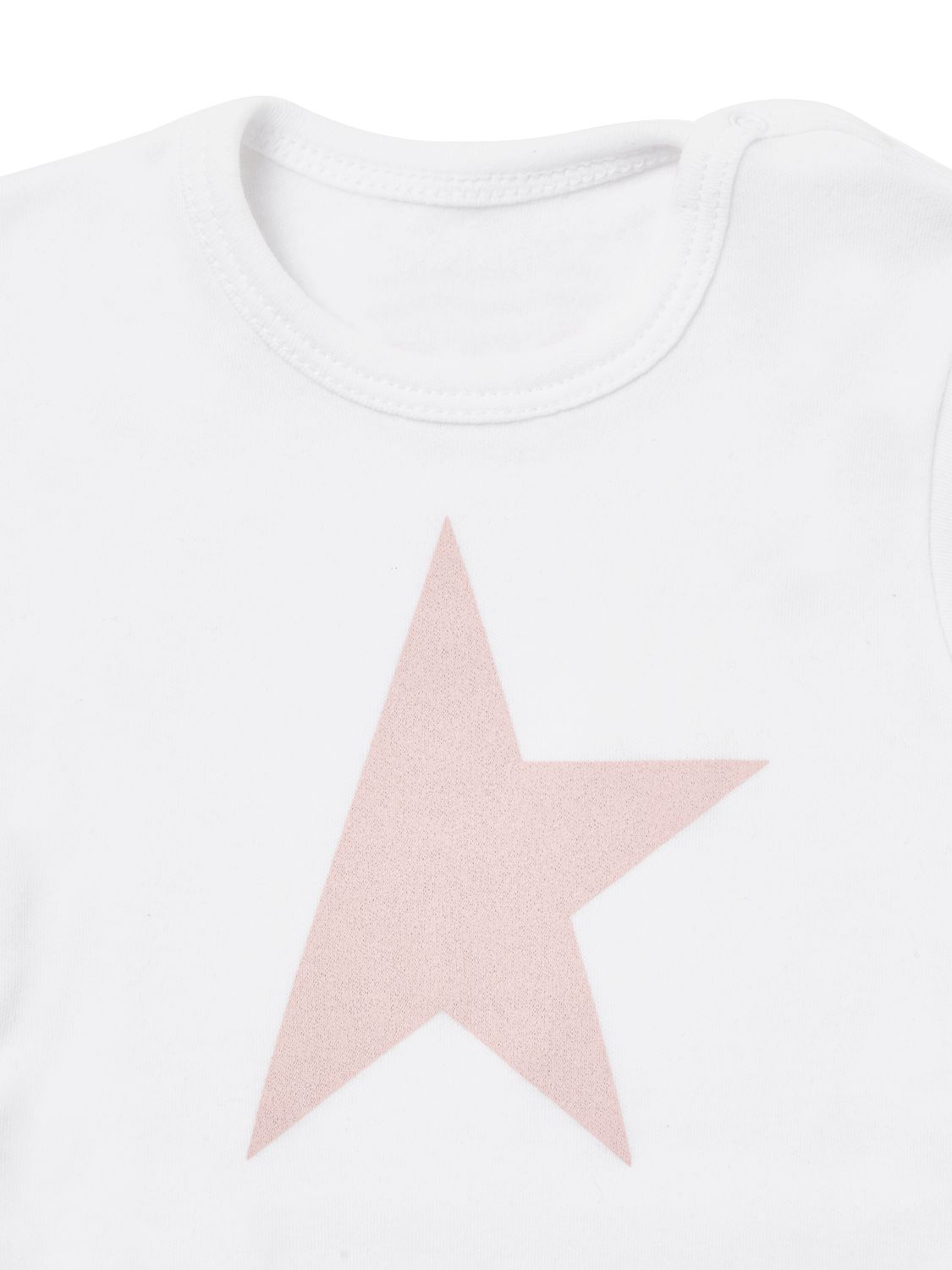 Golden Goose Star Cotton Bodysuit, Bib & Bath Set In Pink