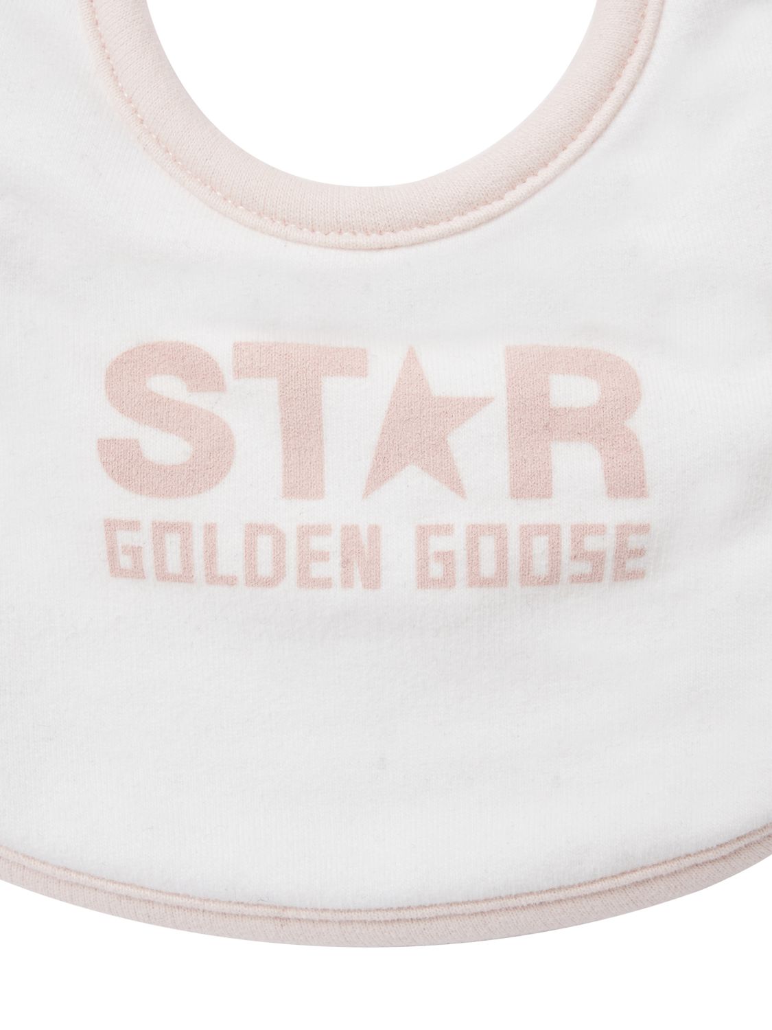Golden Goose Star Cotton Bodysuit, Bib & Bath Set In Pink