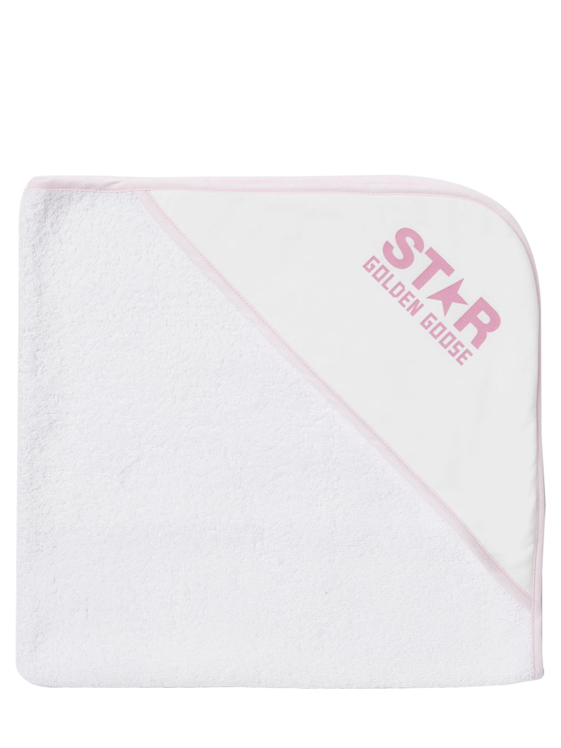 Golden Goose Star Cotton Bodysuit, Bib & Bath Set In Pink