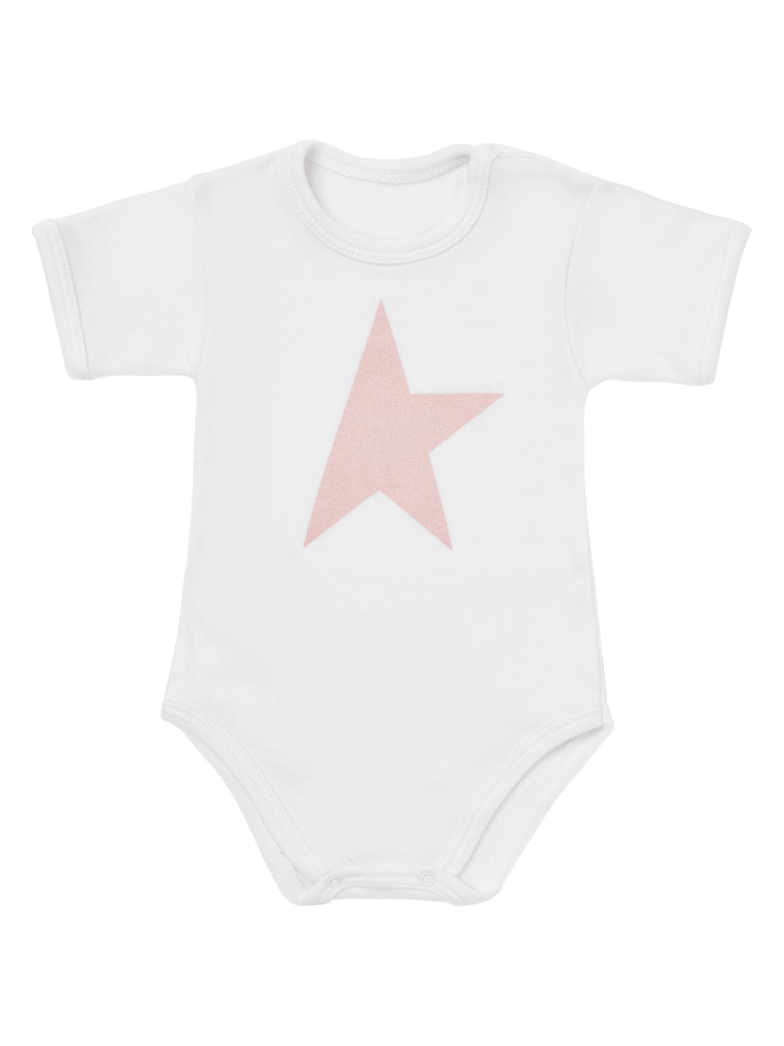 Golden Goose Star Cotton Bodysuit, Bib & Bath Set In Pink