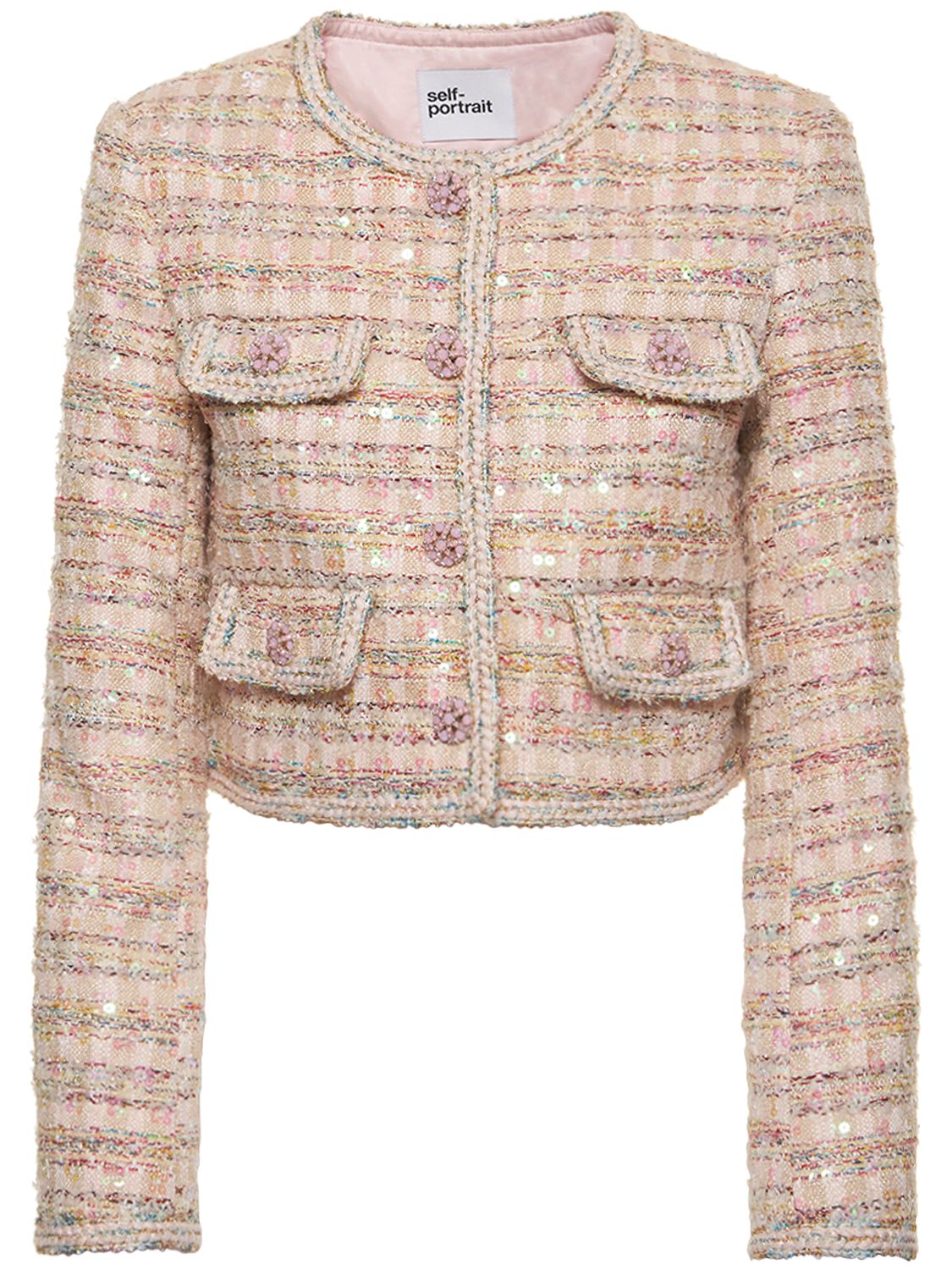 Veste En Bouclé Embelli - SELF-PORTRAIT - Modalova