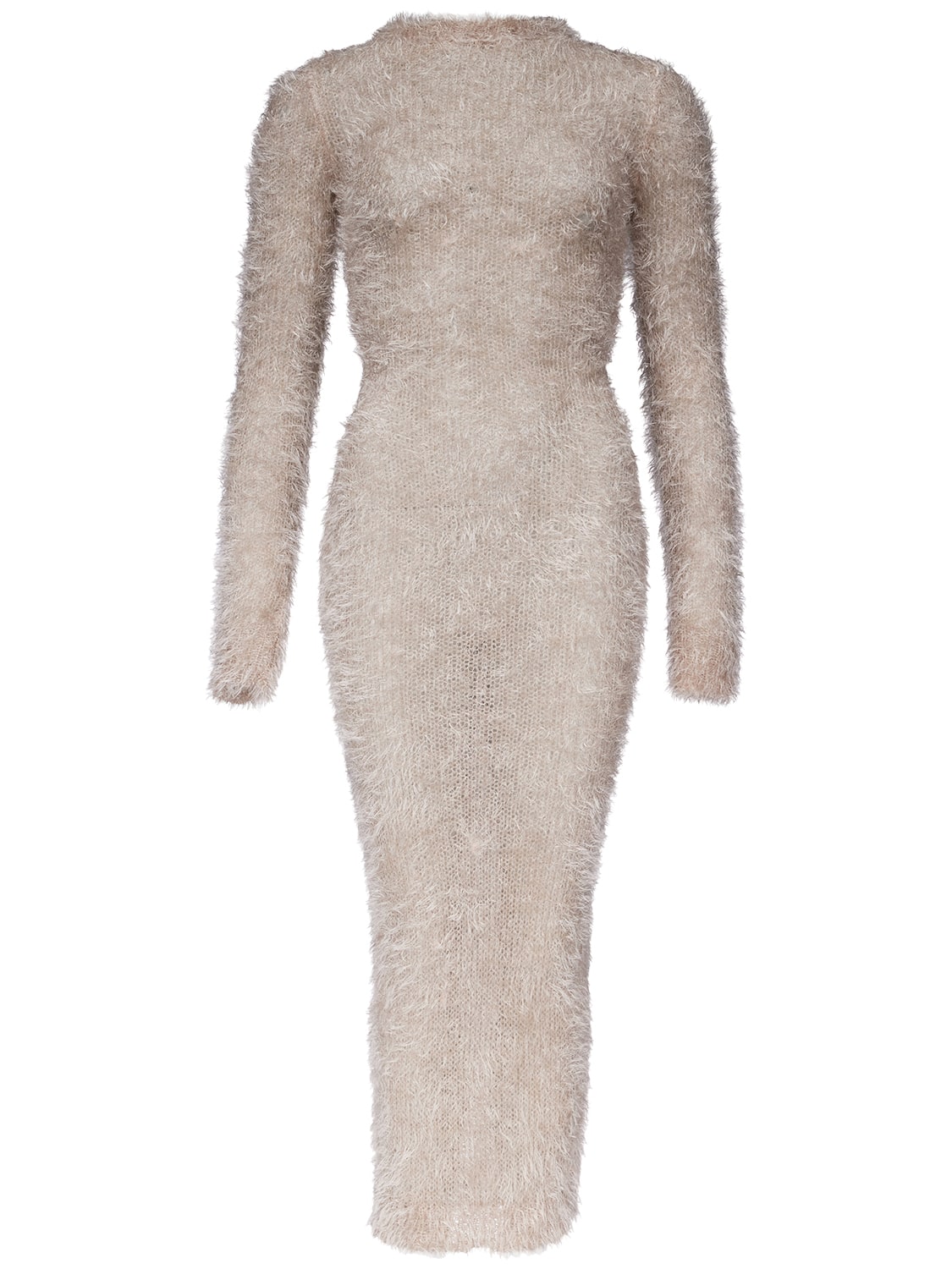 Fluffy Knit Tech Long Dress