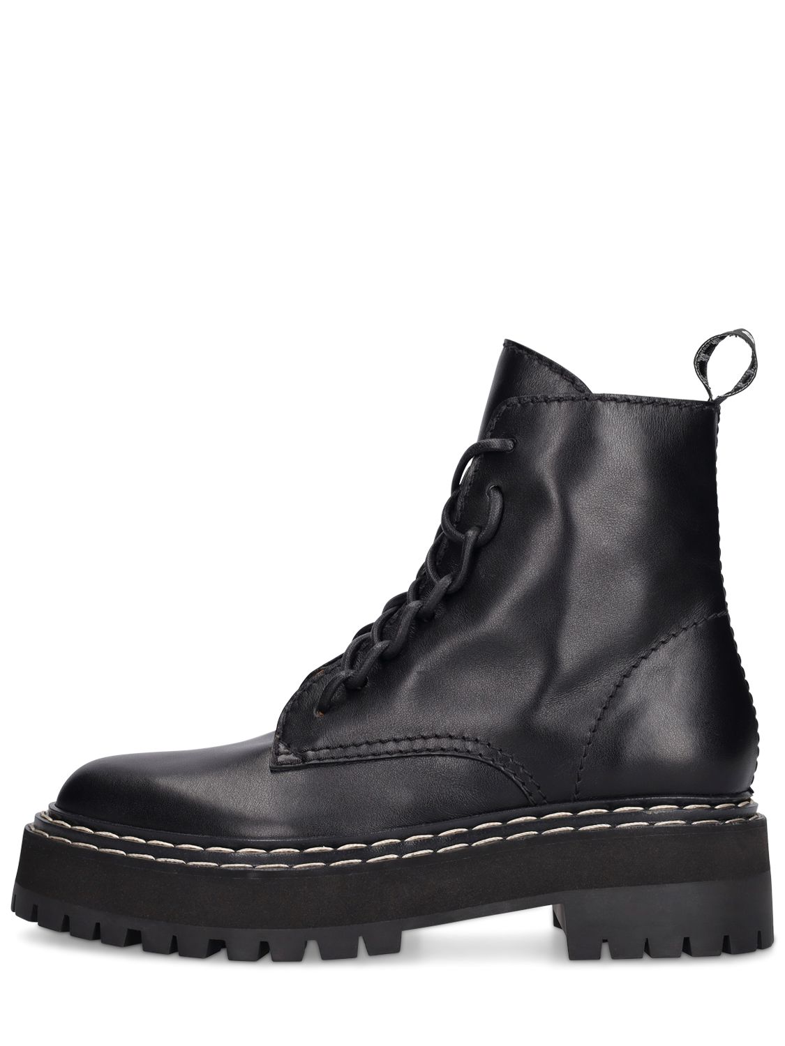 30mm Lug Sole Leather Combat Boots