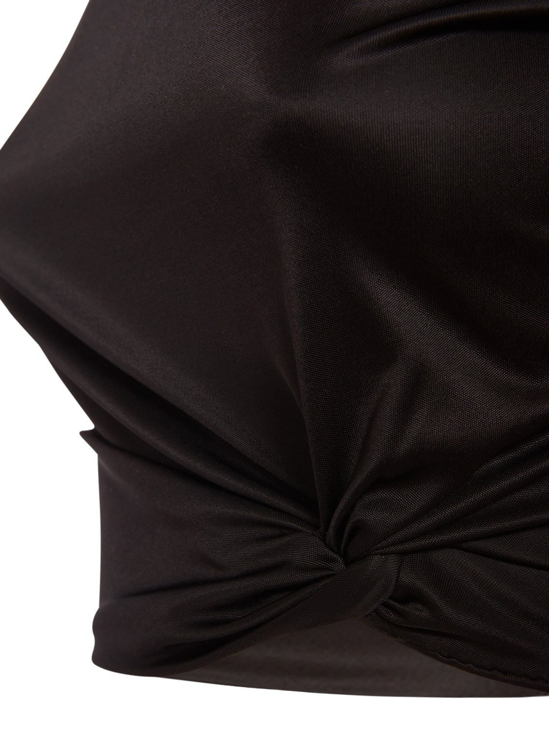 Versace Dua Lipa Jersey Crop Top W/ Twist In Black