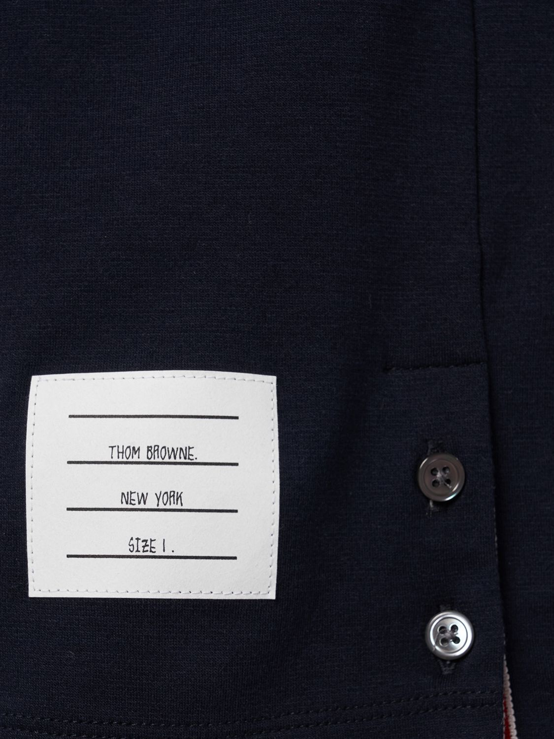 Shop Thom Browne Cotton Crewneck T-shirt W/ribbed Trim In Navy