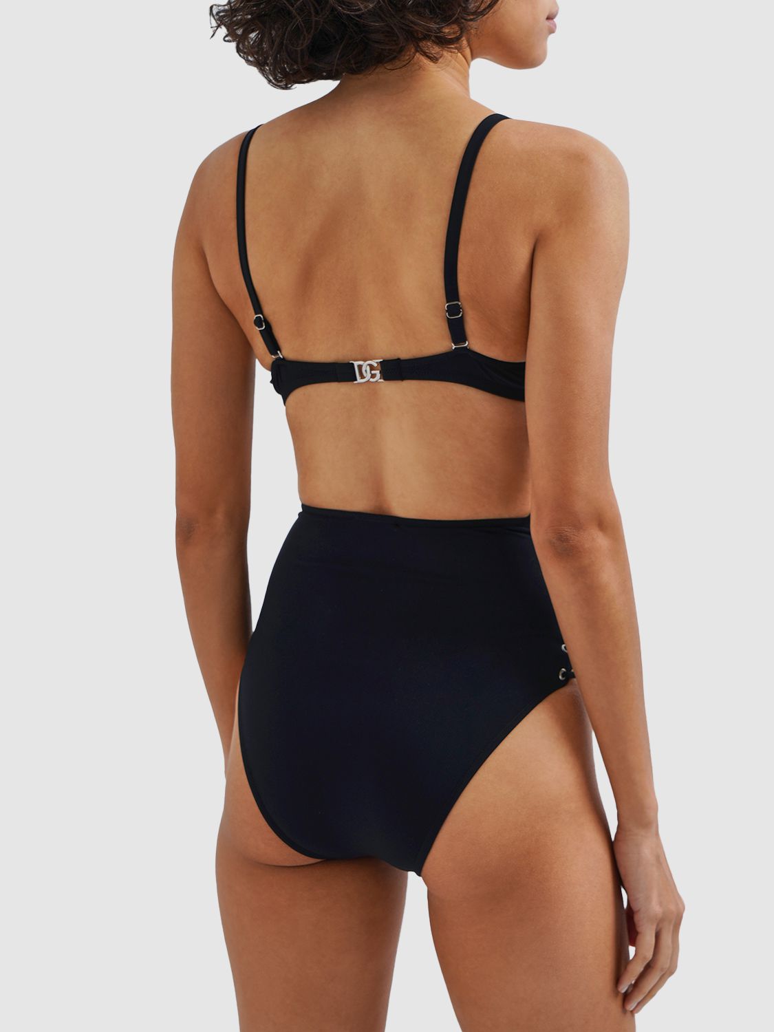 Dolce & Gabbana Hight-waisted Bikini Set With Underwire In Black