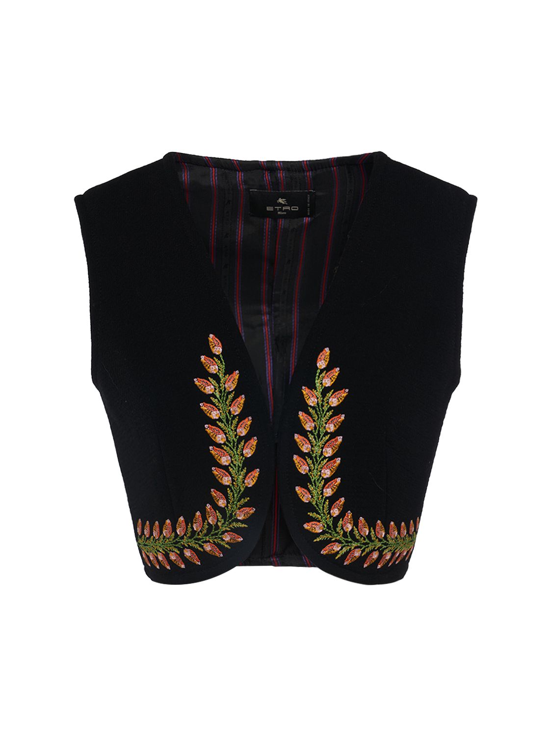 Embroidered Wool Vest