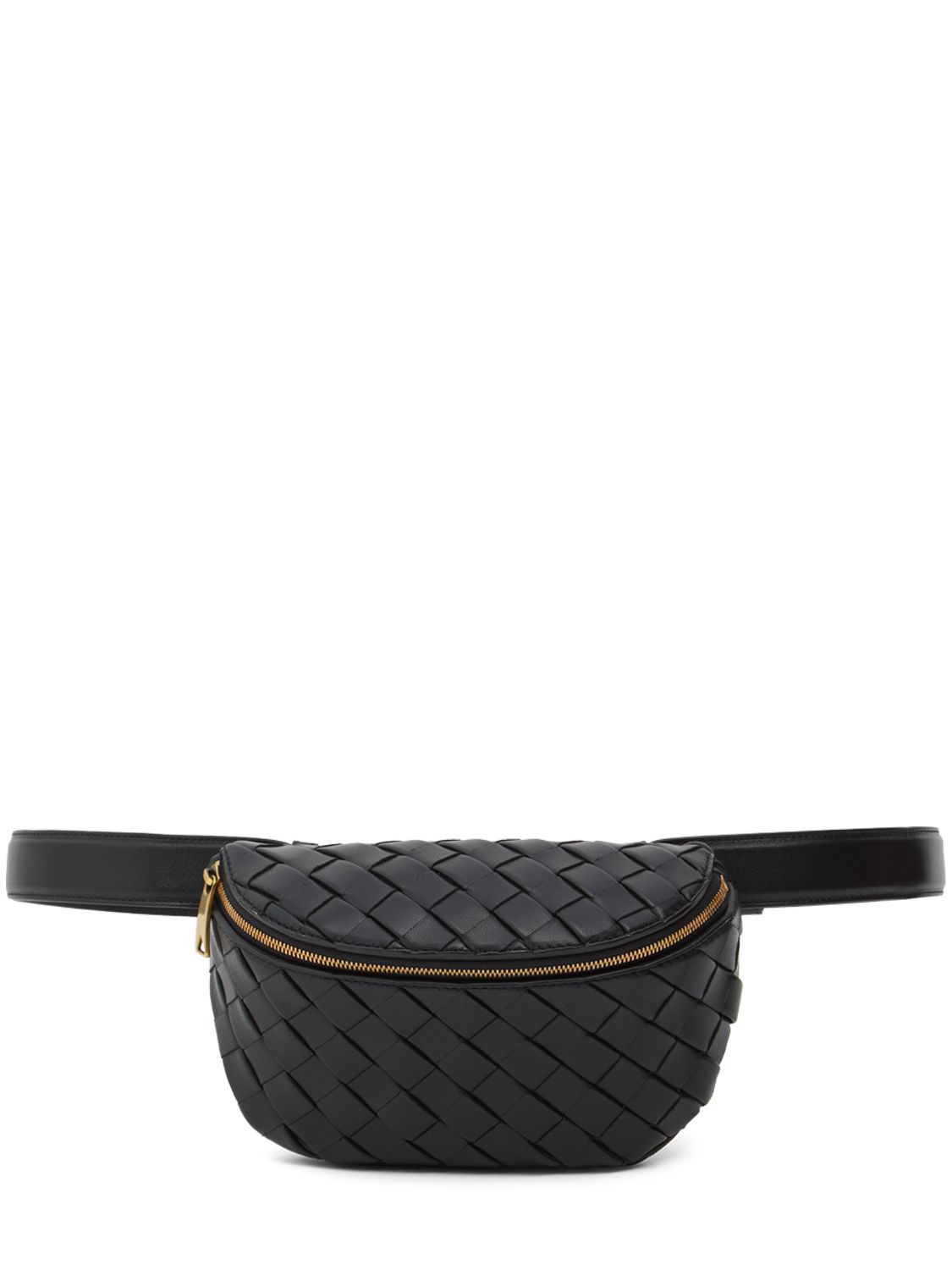 Padded Intrecciato Leather Belt Beg