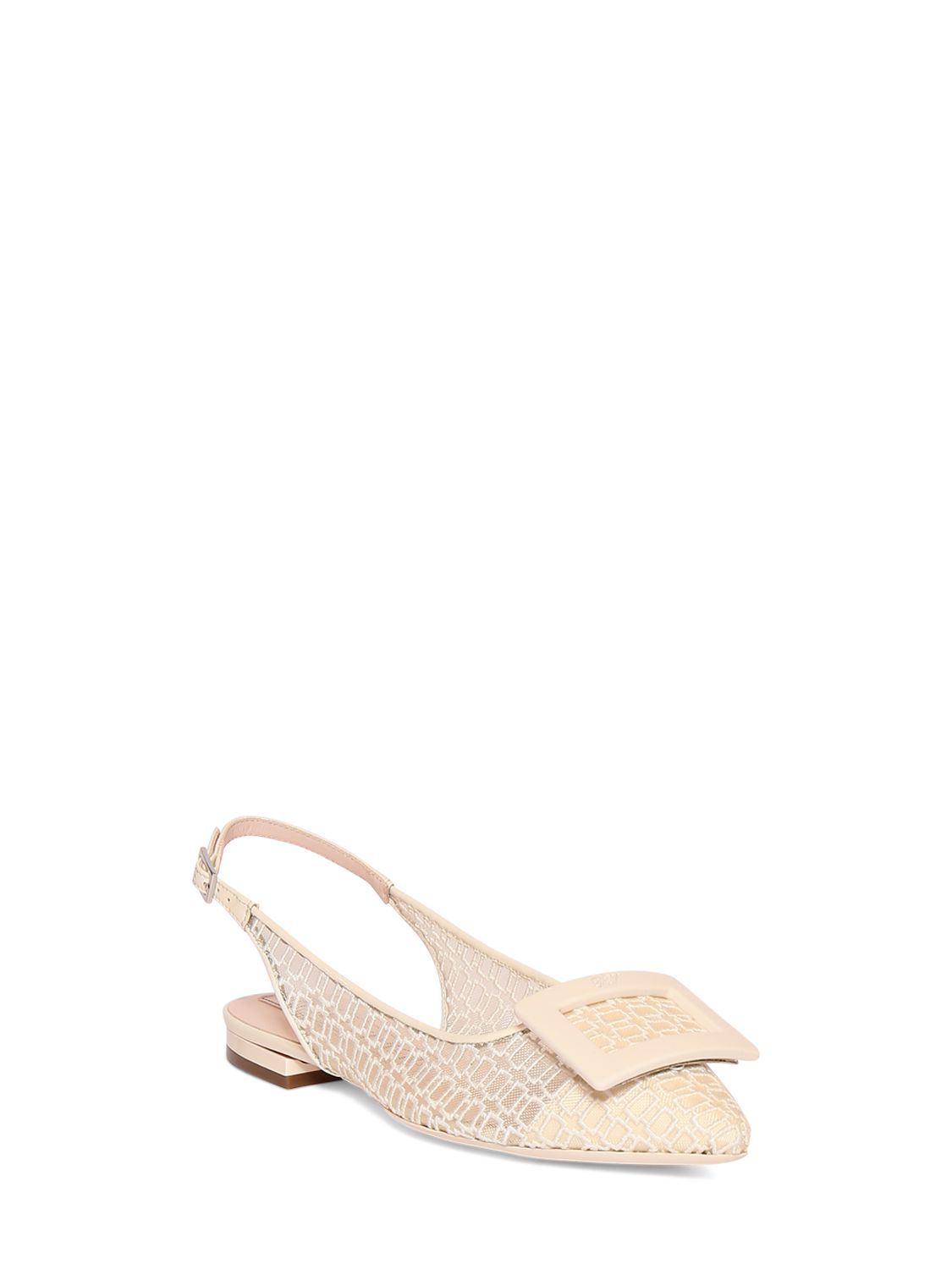 5mm Gommettine Monogram Mesh Slingbacks
