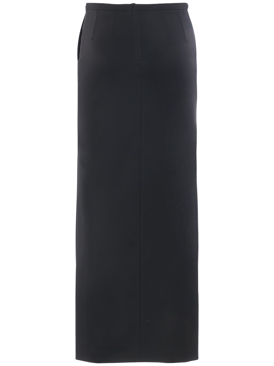 Shop Dolce & Gabbana Stretch Cady Pencil Midi Skirt In Black