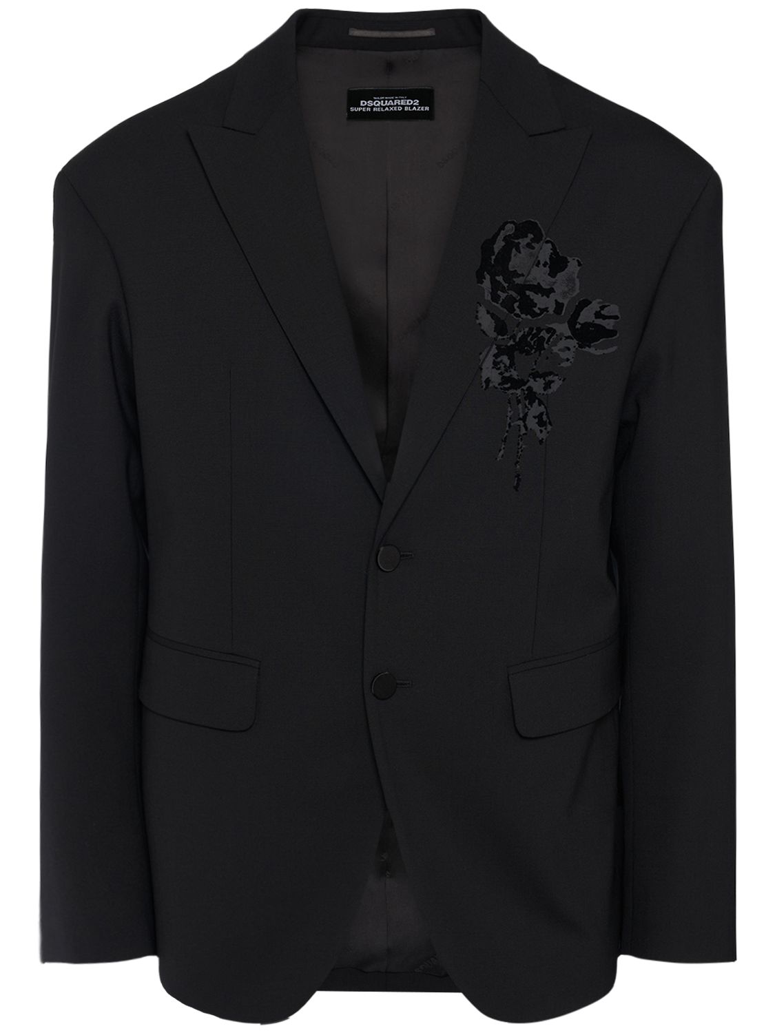 Embroidered Stretch Wool Jacket