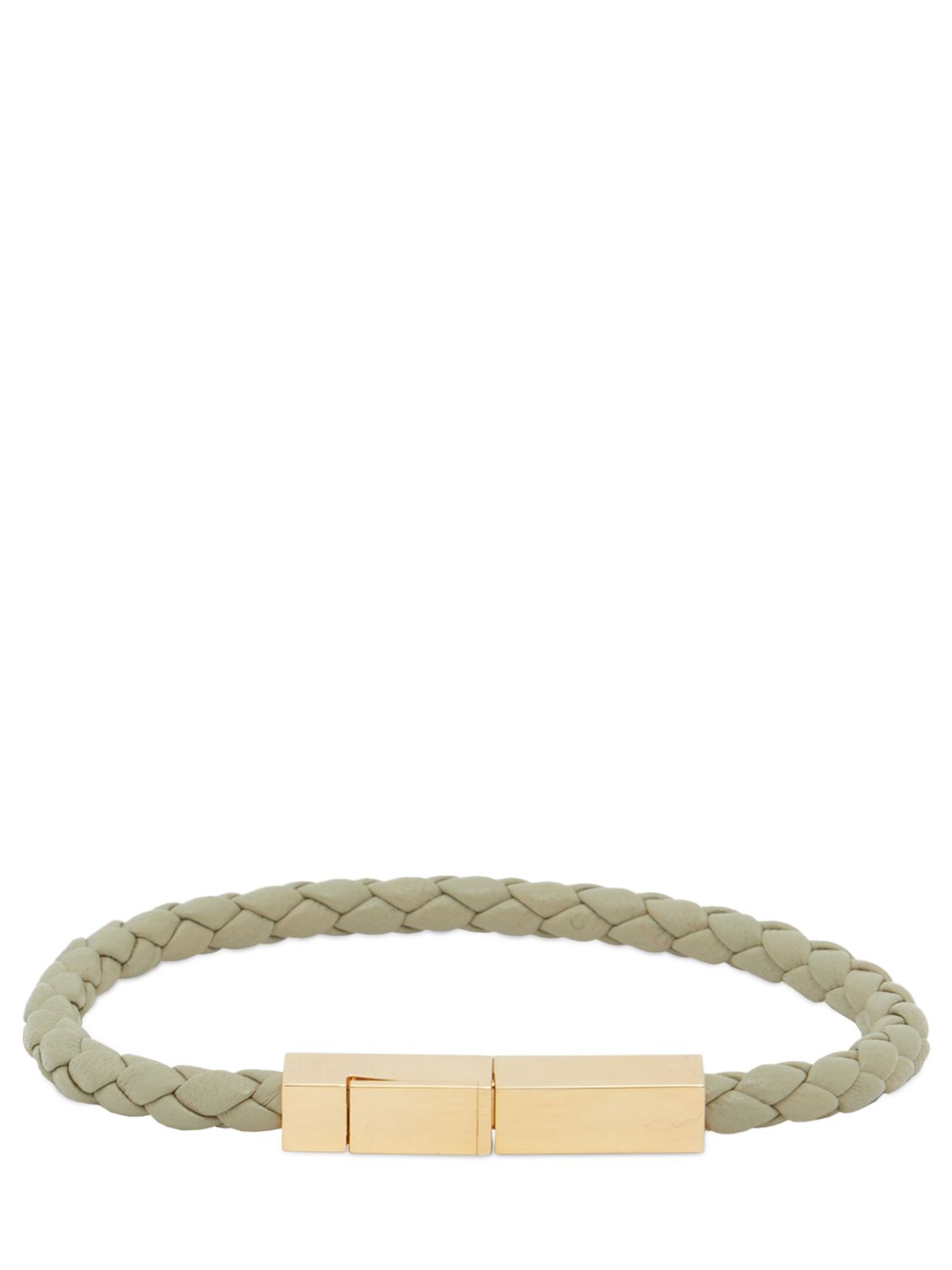 Gold-plated Silver & Leather Bracelet