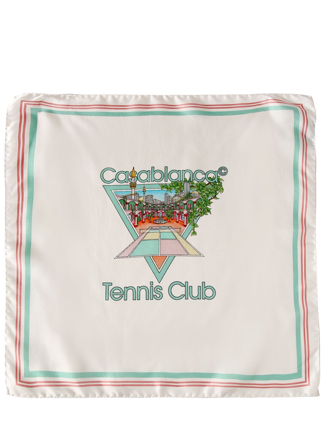 Tennis Club Medium Silk Twill Scarf