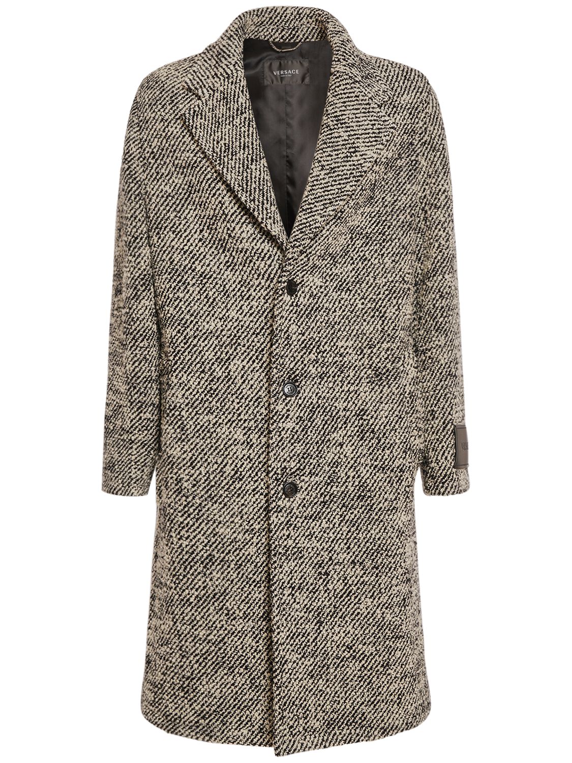 Diagonal Wool Long Coat