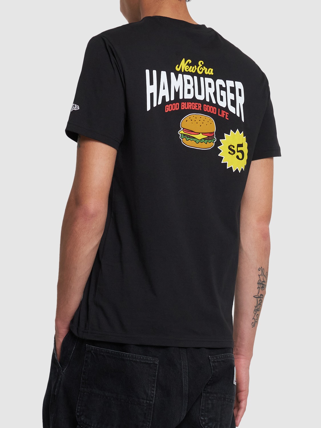  New Era Hamburger Printed Cotton T-shirt 