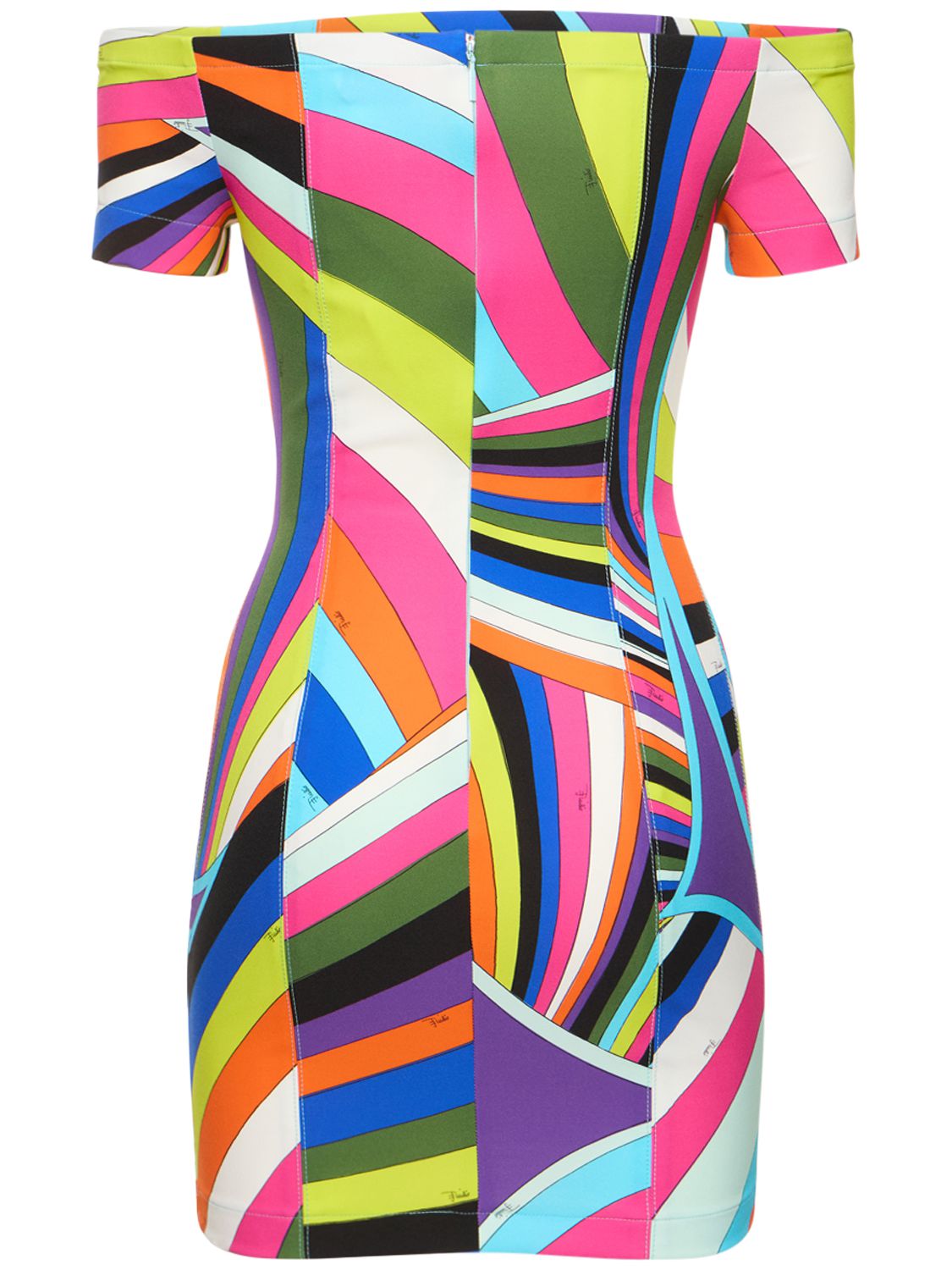 PUCCI Iride-print striped dress - Blue