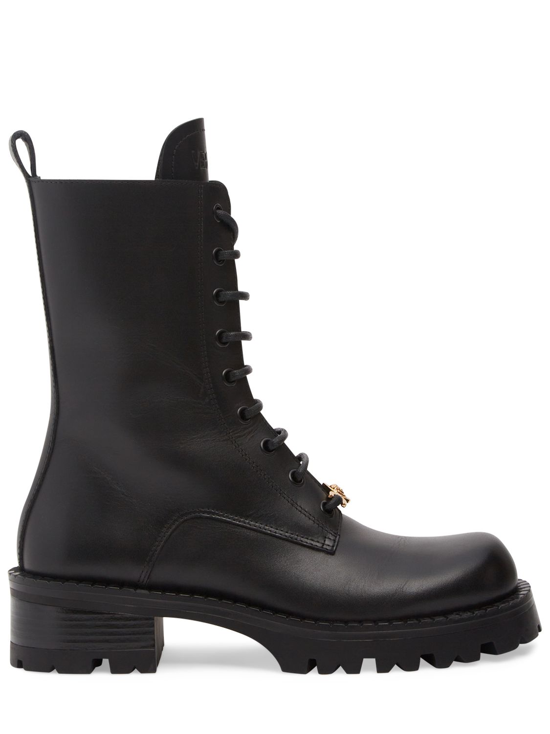 35mm Leather Combat Boots