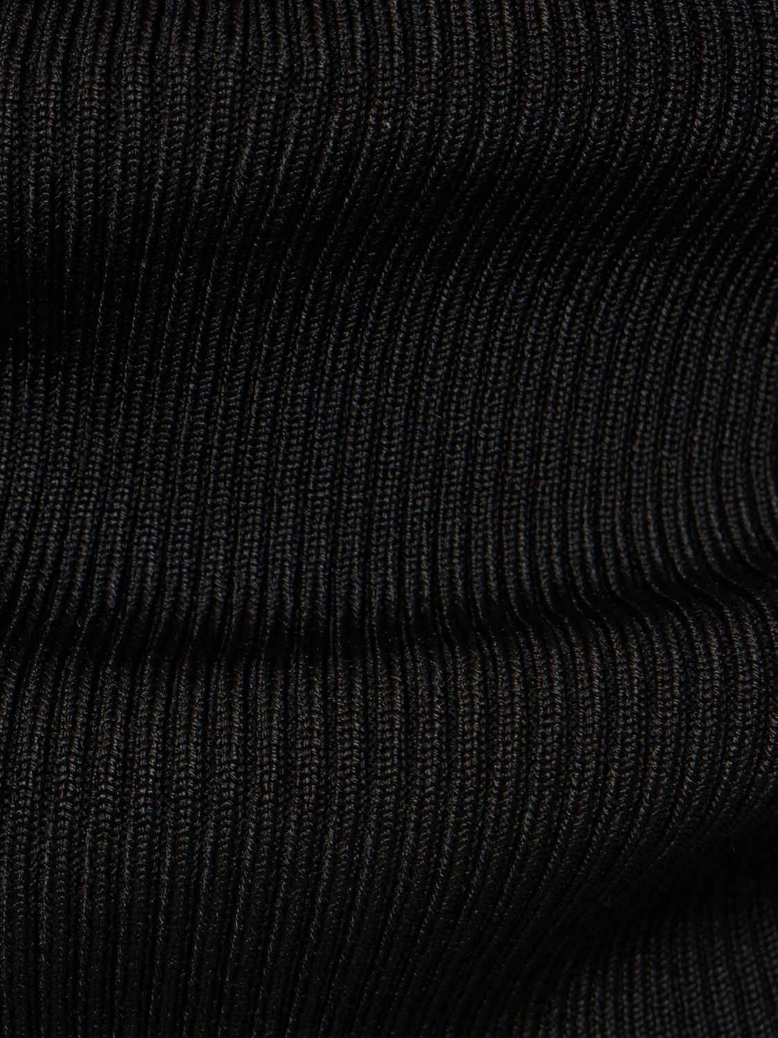 Stella Mccartney Compact Rib Knit Technical Top In Black