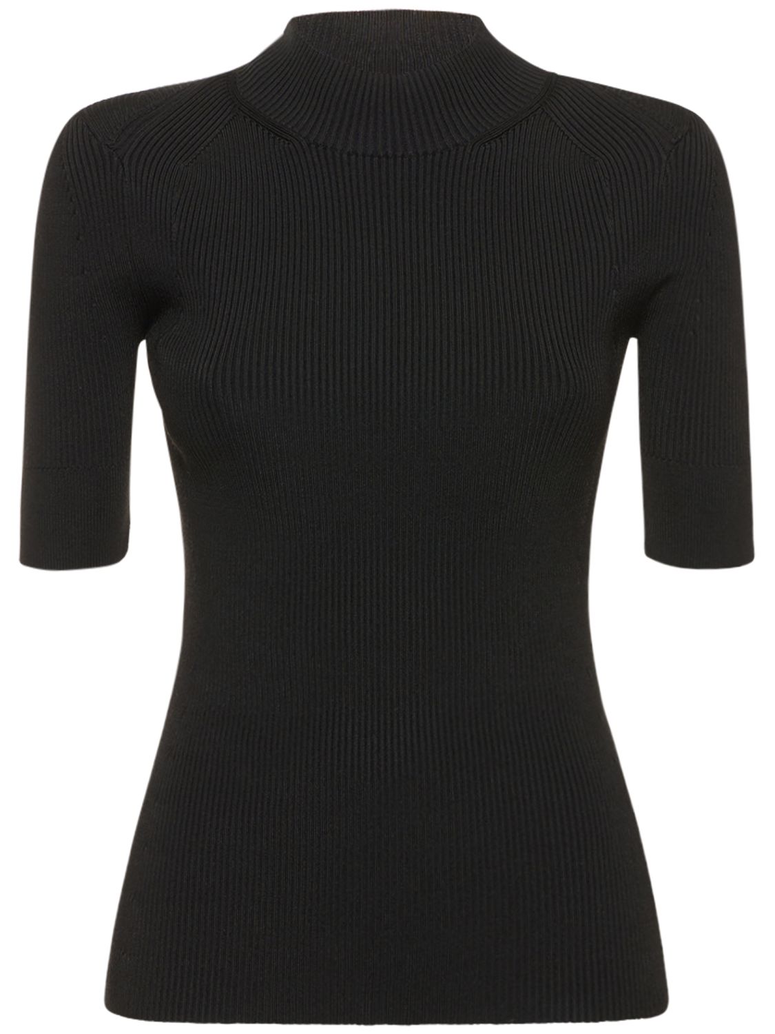 Compact Rib Knit Technical Top