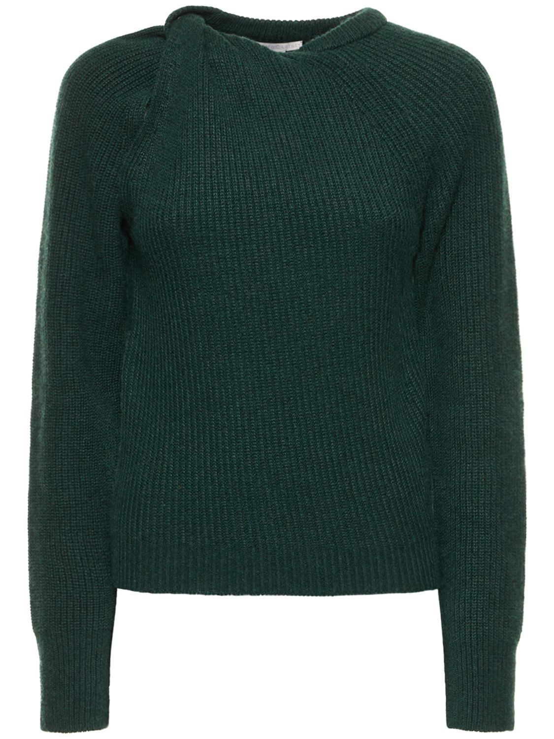 Cashmere Rib Knit Twisted Sweater