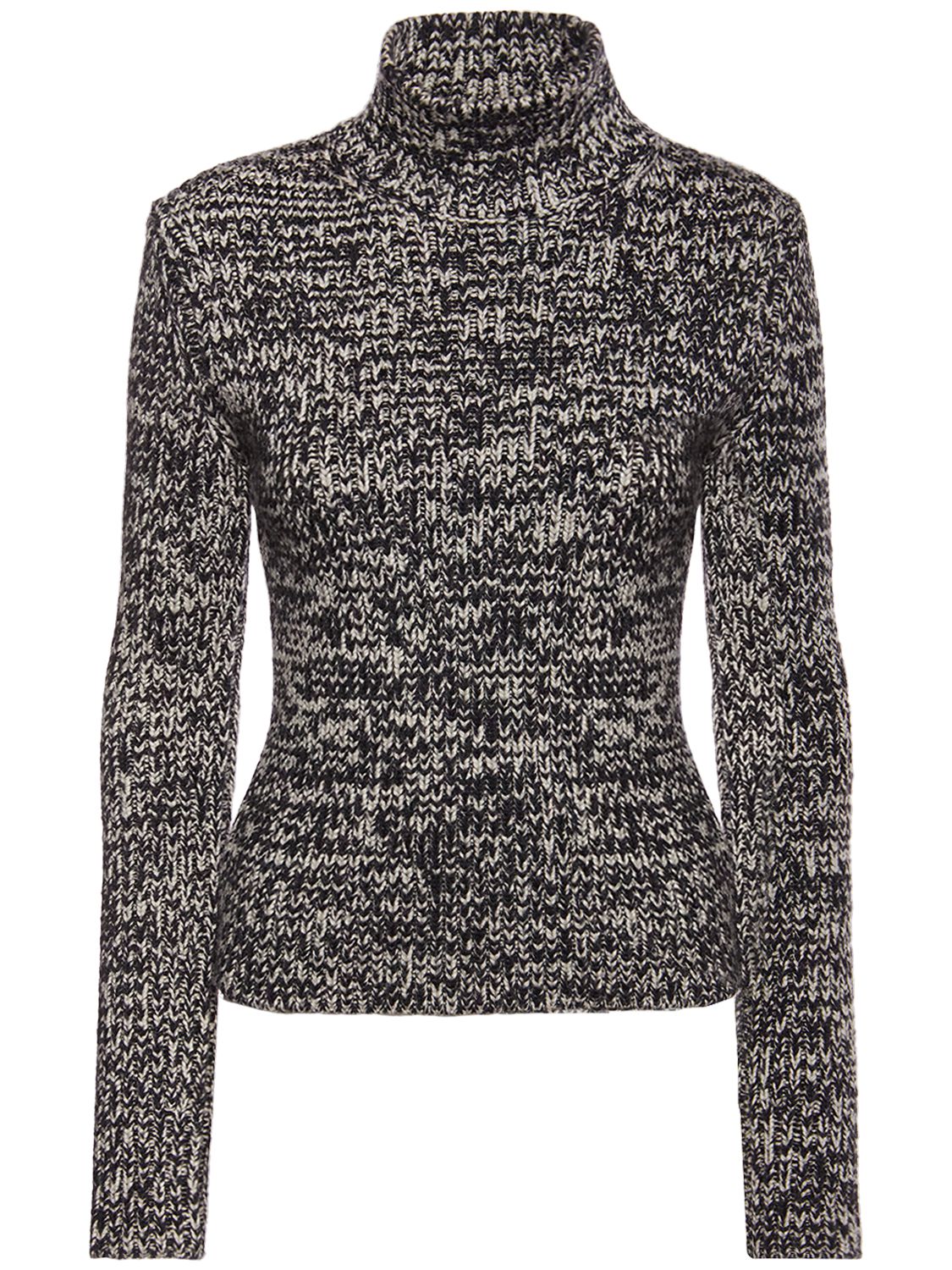 Wool & Silk Knit Turtleneck Sweater