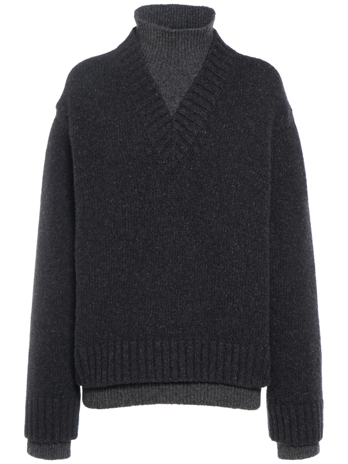 Double Layer Wool Sweater
