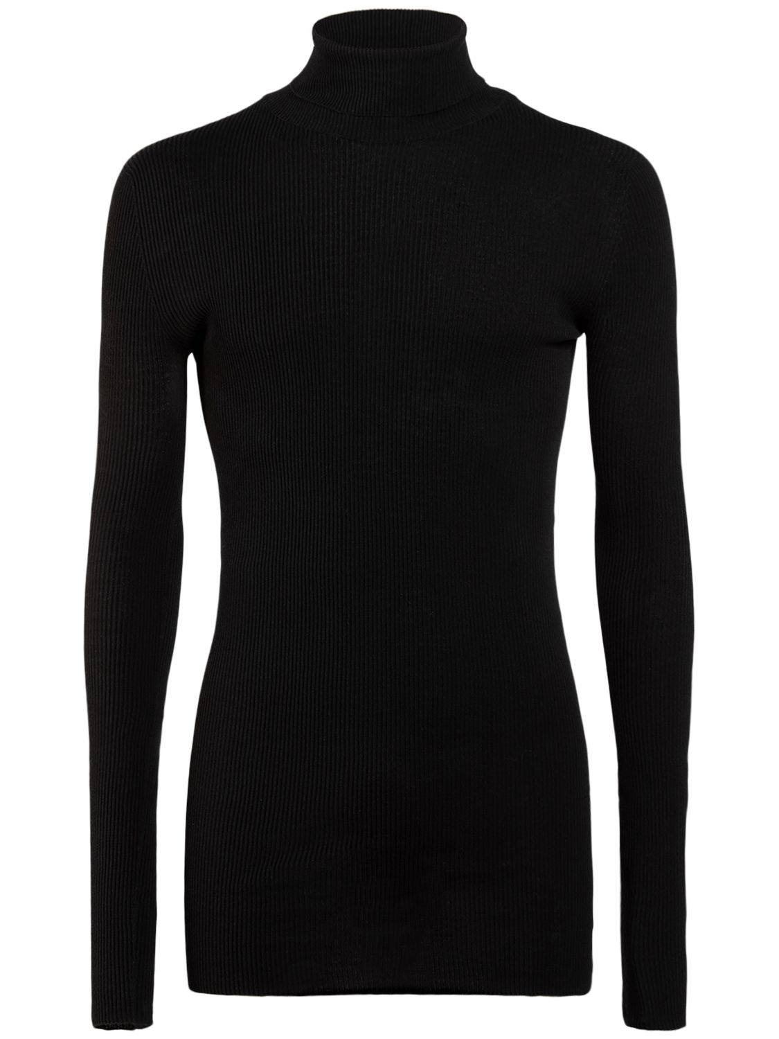 Seamless Fitted Cotton Sweater