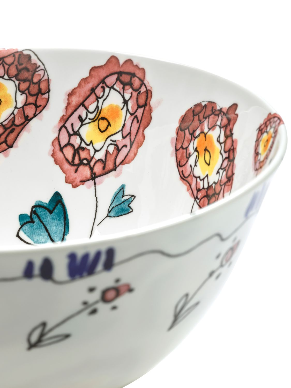Marni By Serax Set Of 2 Anemone Milk Serving Bowls In White
