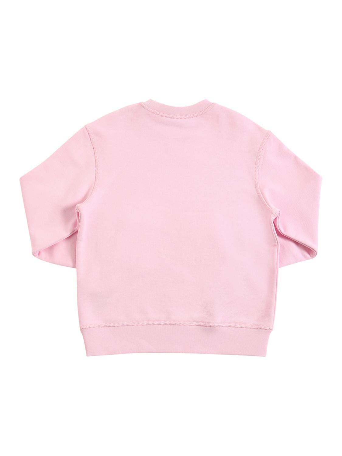 Dsquared2 Logo Printed Cotton Sweatshirt In Pink