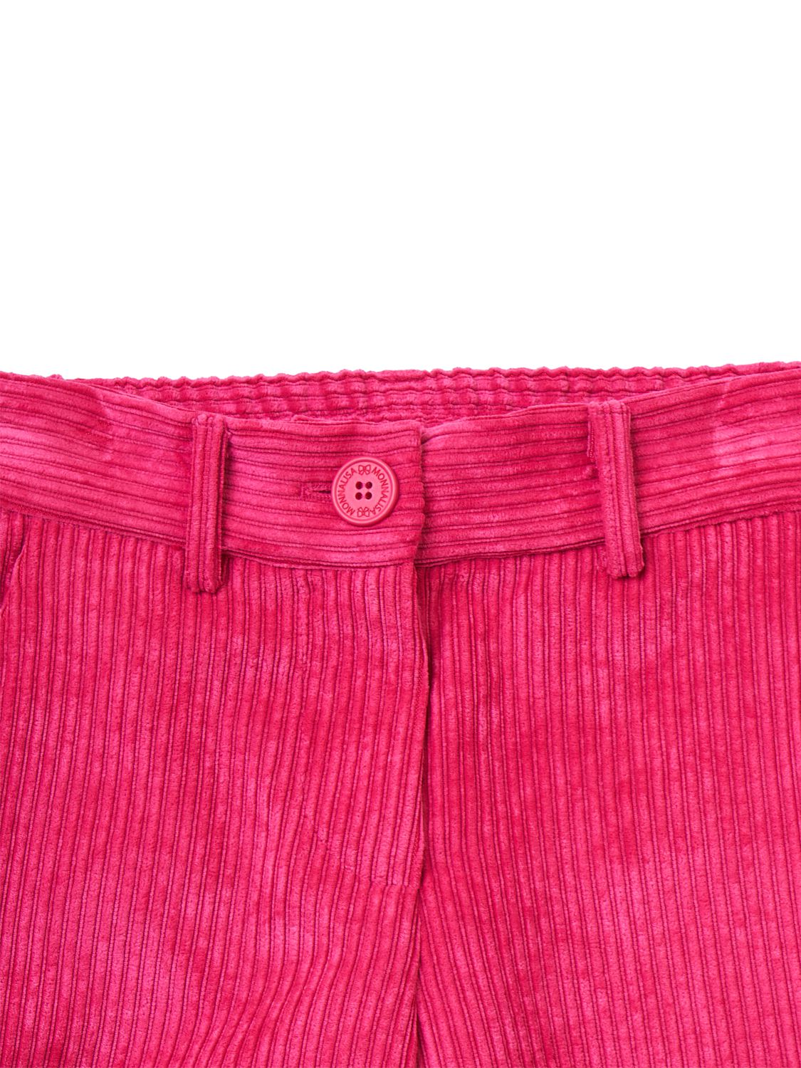Monnalisa Velvet Pants In Fuchsia