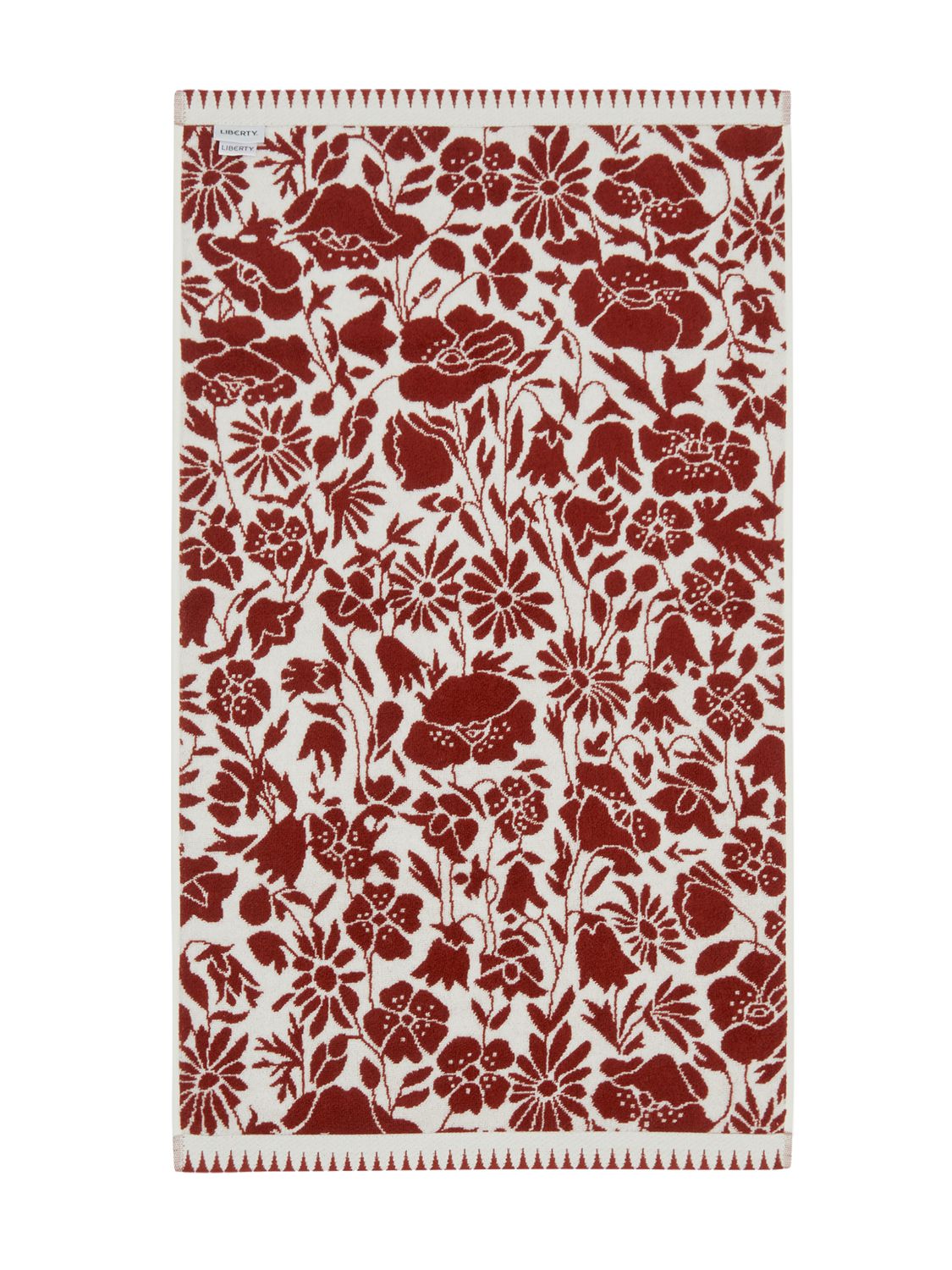 Liberty Poppy Hand Towel In Red