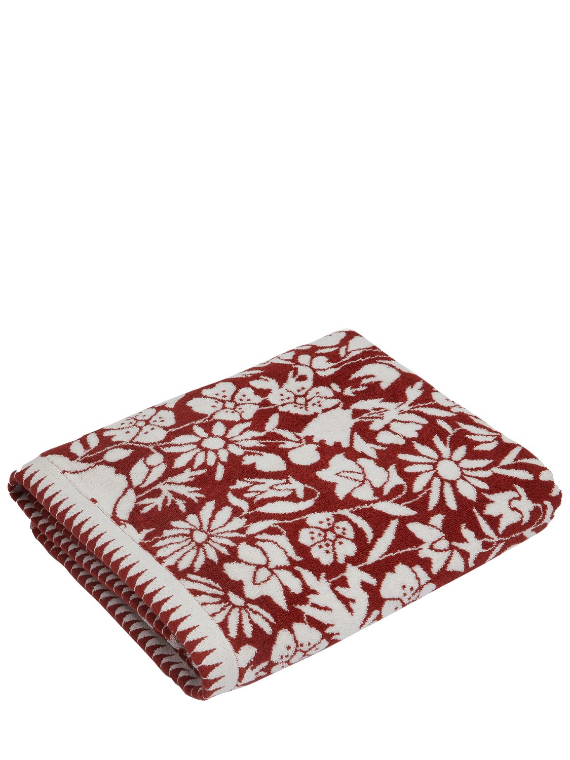 Liberty Poppy Bath Sheet In Red