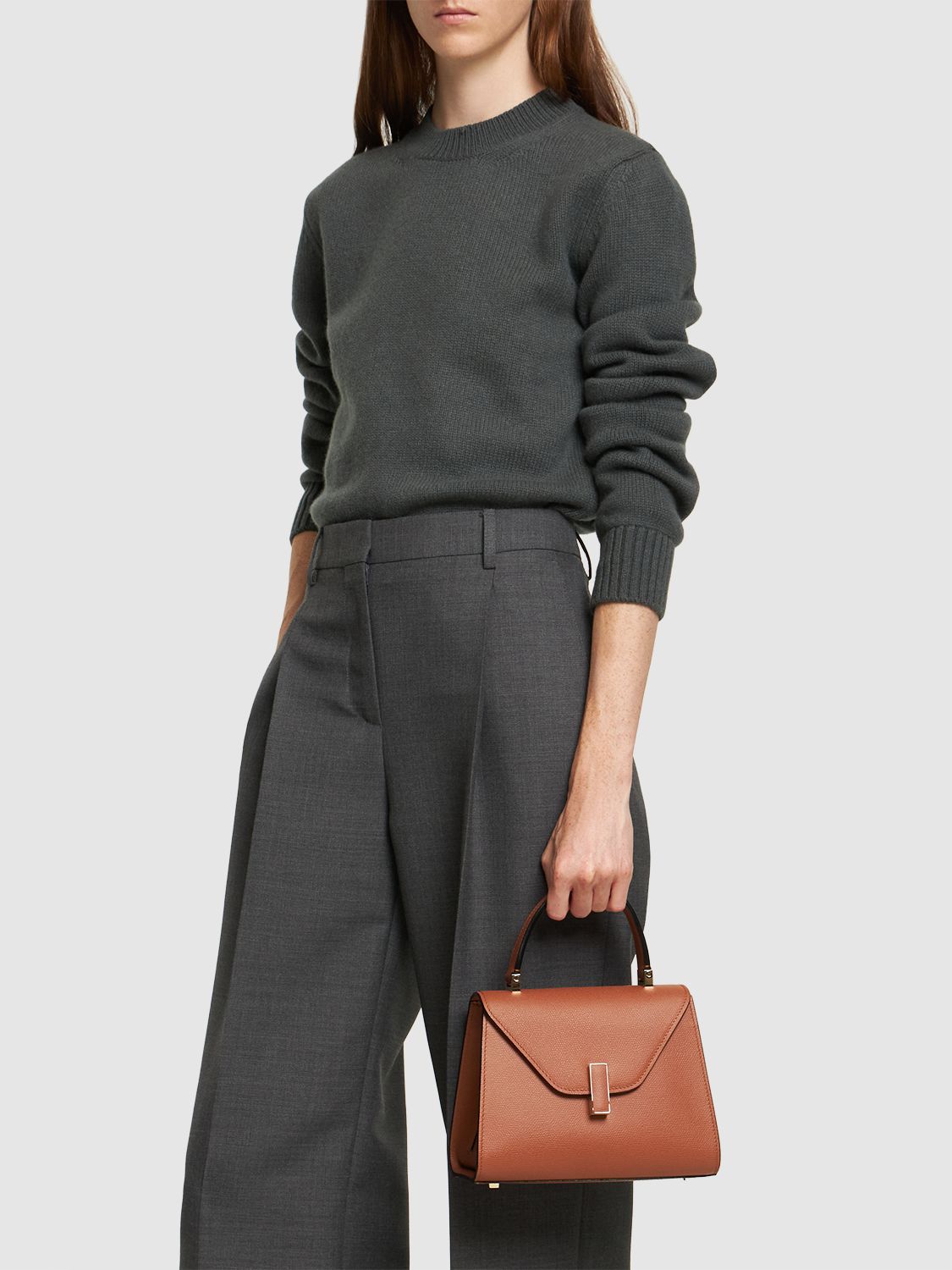 Mini Iside Grained Leather Bag